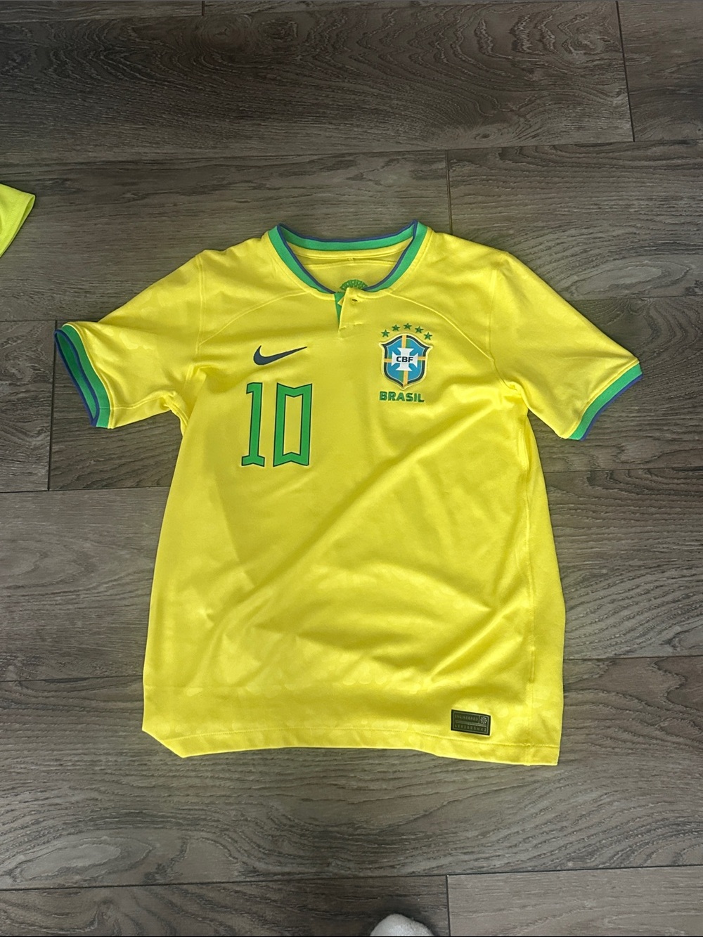 Nike Yellow Brazil Kids Soccer Jersey #10 Neymar